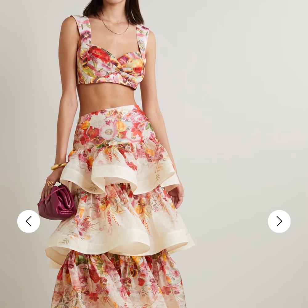 Zimmerman midi skirt and bralet